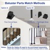 Sidasu 16-Pack Wrought Iron Balusters for Staircase, Hollow Single Basket
