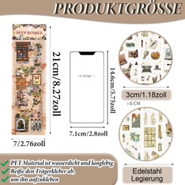 240 Pieces/12 Sheets Scrapbooking Stickers, Scrapbook Stickers Set Sticker Bullet Journal for Scrapbook, Bullet Journal Accessories, Journaling Accessories etc., Photo Album Scrapbook Calendar