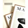 Matisse Framed Wall Art Black Beige Women Face Line Art