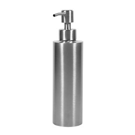 Zerodis 350ml Stainless Steel Liquid Soap Pump Dispenser Countertop Lotion Hand Wash Bottle for Kitchen or Bathroom Shampoo Box Soap Container (350ML)