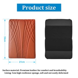 Adunsiaoto Armrest Box Made of Memory Foam for Vehicles, Armrest Covers Car Armrest Box Pad, Car Centre Console Cushion, for Most Vehicles (Coffee)