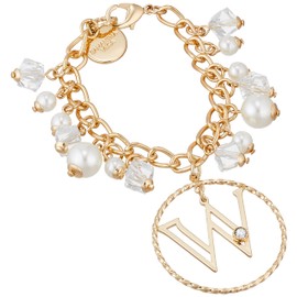 Samantha Vega Twisted String Initial Charm (W), gold