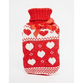 NPW Winter Warmer Fair Isle Heart knit Sweater over Hot Water Bottle, 750ml