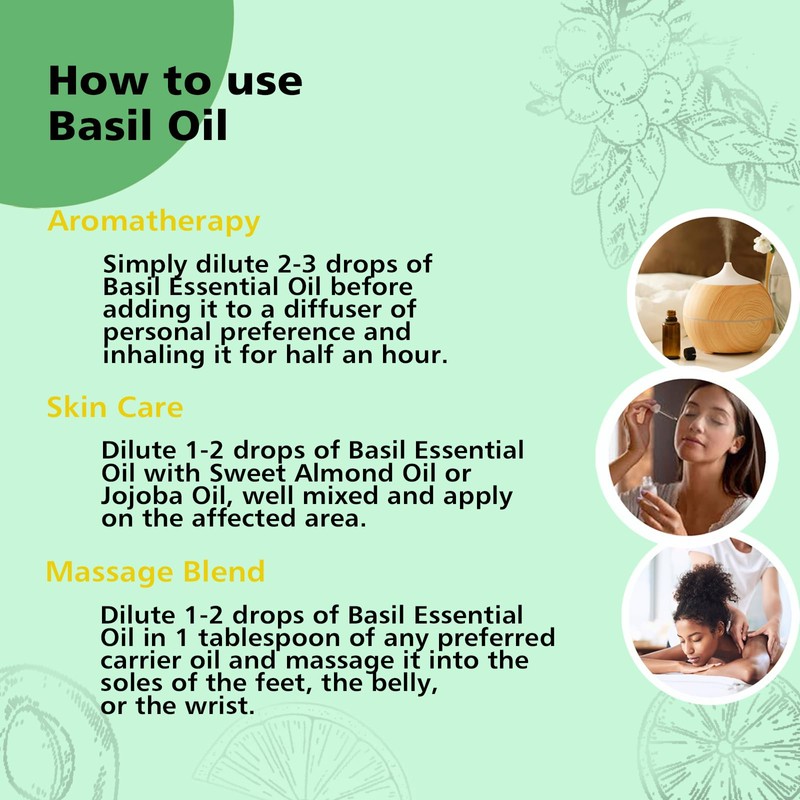 GM Gumili Basil Essential Oil 1 Oz – 100% Pure