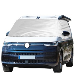 Windscreen Cover for VW T7 Windscreen Cover Anti-Snow Sun Protection Car Windscreen Frost Protection Cover Winter Summer Luxury Silver Wrap