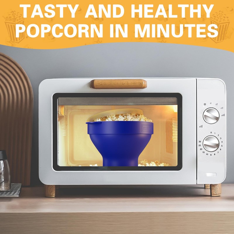 The Original Korcci Microwaveable Silicone Popcorn Popper, Microwave Popcorn Popper,