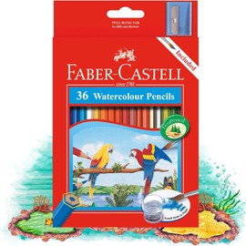 Faber-Castell Vibrant Watercolor Pencils, Assorted – Pack of 36, (16-114466)