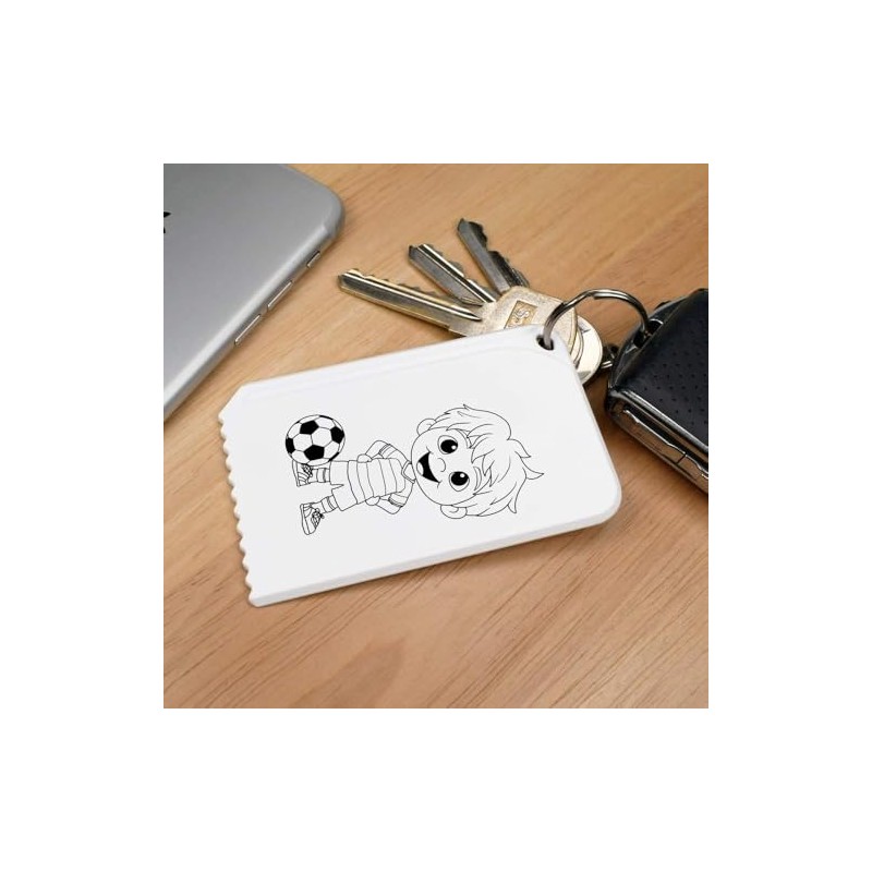 Azeeda 'Football Player Boy' Plastic Ice Scraper (IC00040671)