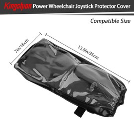 Kingshion Power Wheelchair Joystick Protector Cover, Power Wheelchair Accessories, Waterproof Power Wheelchair Arm Joystick Cover, Transparent Window, Adjustable Flexible Opening 13.8 X 7 Inches