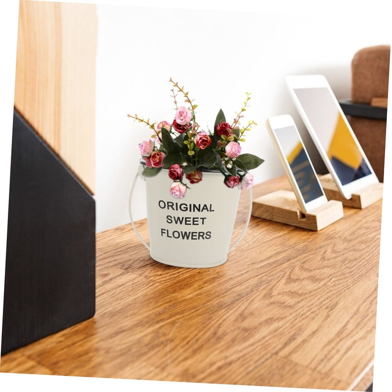 BESPORTBLE 1pc Chic Small Iron Bucket Creative Flower Container Versatile