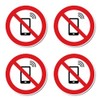 Smartphones prohibited - prohibition sign - based on DIN EN