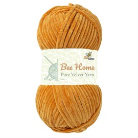 BeeHome Velvet Baby Yarn 1 Skein(1 Ball) 6 Super Bulky Chenille Blanket amigurumi Yarn Crocheting Knitting Super Bulky 100 gr (132 yds) 120 Meters (142)
