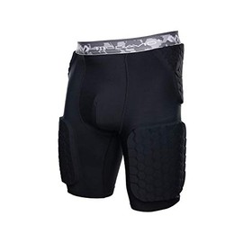 McDavid Padded Compression Shorts with HEX Pads. Dual-Density Thudd Tights with Hip, Tailbone, Thigh Padding. for Men and Women. with Cup Pocket.