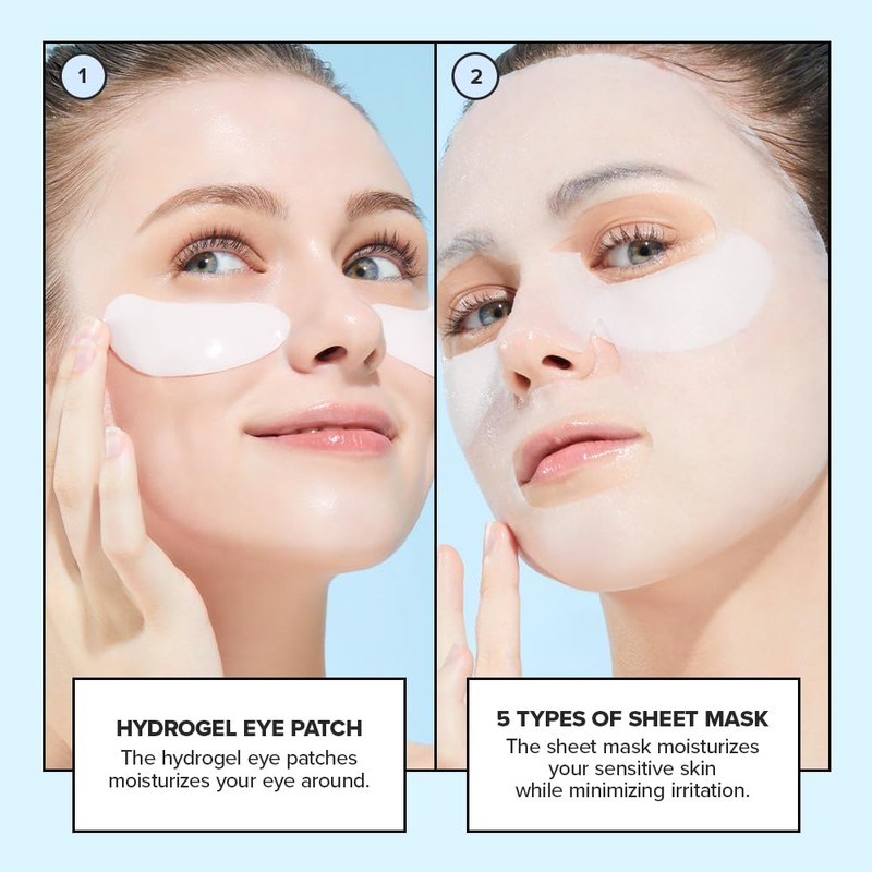 I DEW CARE Collagen Sheet Mask Variety Pack with Eye