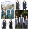 Men Suit Wedding Suits Vest Waistcoat Vests White 3 Pockets