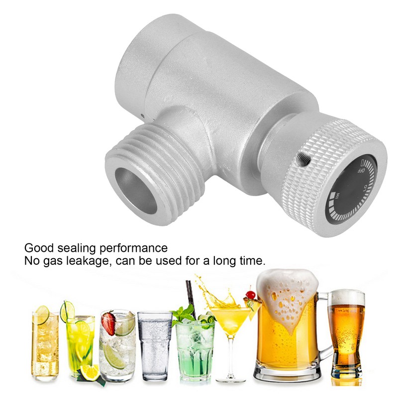 CO2 W21.8‑14 Thread Refill Adapter Connector Integrated Aluminum Soda Maker