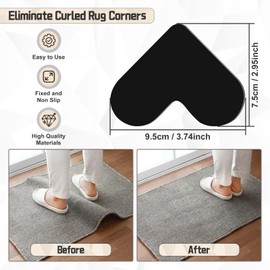 UCINNOVATE 20X Rug Gripper, Non-Slip Rug Pads, Rug Gripper for Hardwood Floor, Carpet Gripper for Area Rugs
