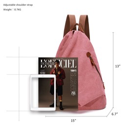 KL928 Canvas Vintage Backpack – Large Casual Daypack Outdoor Travel Rucksack Hiking Backpacks for Men Women