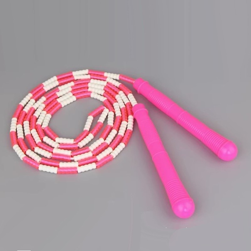 Segmented Jumping 4m Adjustable Fitness Beaded Soft Skipping Rope for