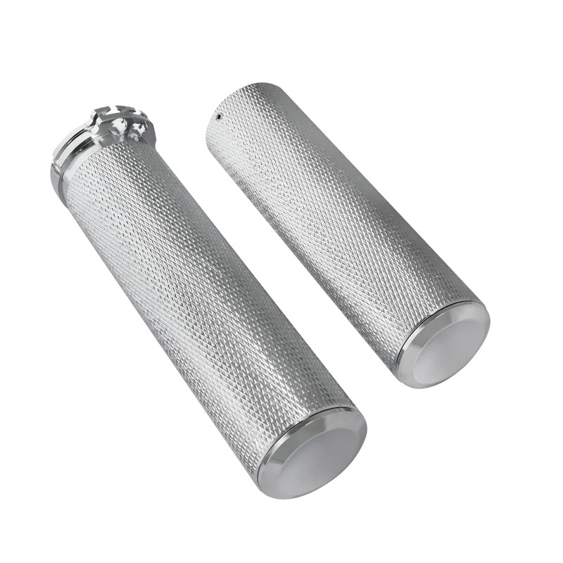 HDBUBALUS Motorcycle 1" Hand Grips Handlebar Grips Cable Throttle Fit