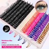 Mixed Color False Eyelashes (240pcs/set), Natural Eyelash Extension Curl Eyelashes,