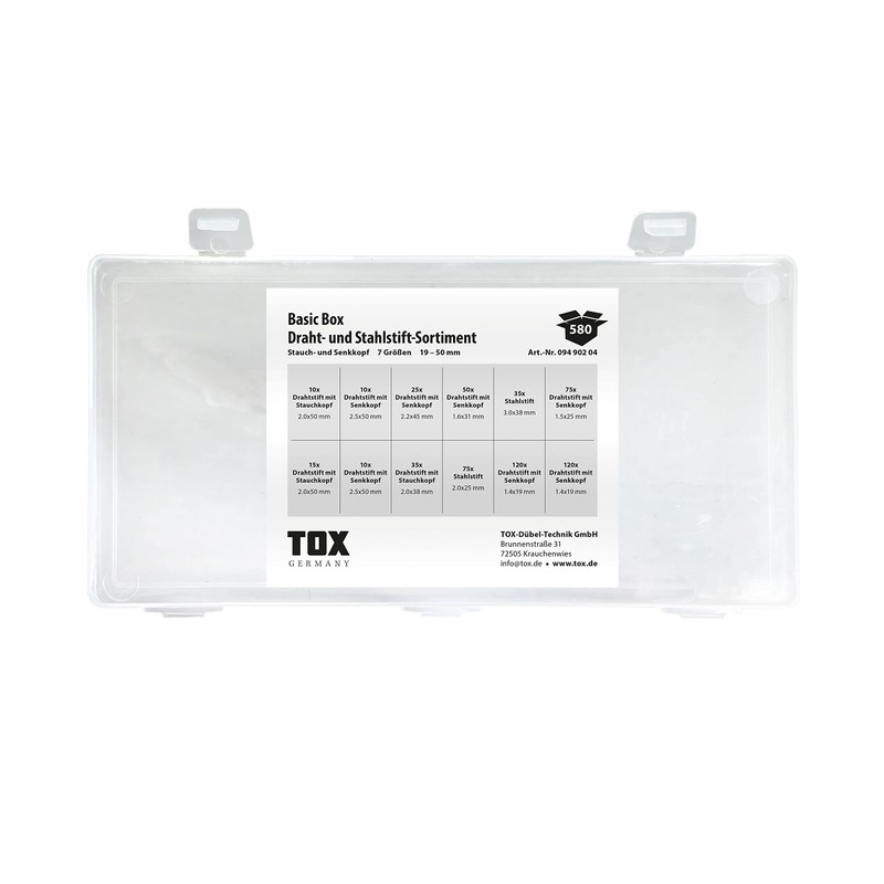 TOX 09490204 Wire and Steel Pin Assortment with Compression and