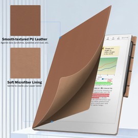 MoKo Case for Remarkable Paper Pro 2024 11.8 inch, Lightweight Ultra Thin Magnetic Case with Wide Pen Protection Closure, Auto Sleep/Wake Mode for Remarkable Pro 11.8 inch, Brown