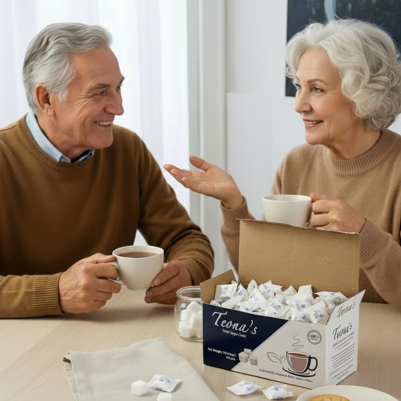Teona's White Sugar Cubitos de azúcar blanco envueltos individualmente, (152
