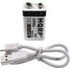 HQRP 9V 400mAh LI-ION 9-Volt Battery Compatible with Kidde Smoke