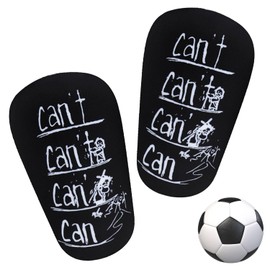 Mini Shin Pads, Professional Football Shin Guards, Protective Soccer Shinpads, Small Football Shins Pads for Men, Women, Boys, Girls (Black, M)