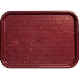 Carlisle CT121661 CafÃ© Standard Cafeteria / Fast Food Tray, 12" x 16", Burgundy