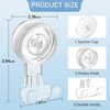 LUXEAR Shower Suction Cup Hooks, 4 Pack Razor Holder for