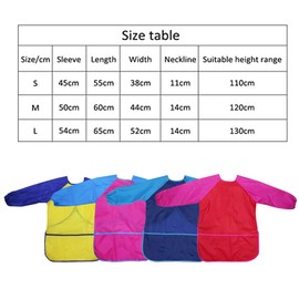 Voarge Nylon Waterproof Painting Apron with Sleeves for Kids 7-12 Years Old, Nylon, L, yellow