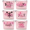 Cheerleader Gifts, 6 Pcs Cheer Makeup Bag Cheer Gifts Cheer