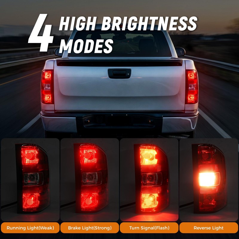 Passenger Tail Light Assembly for 2007-2013 Chevy Silverado 1500