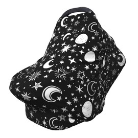 Moon Star Baby Stuff Car Seat Cover for Baby Carseat Covers for Girl Boy Stretchy Soft Breathable Breastfeeding Infant Car Seat Canopy Carrier Cover