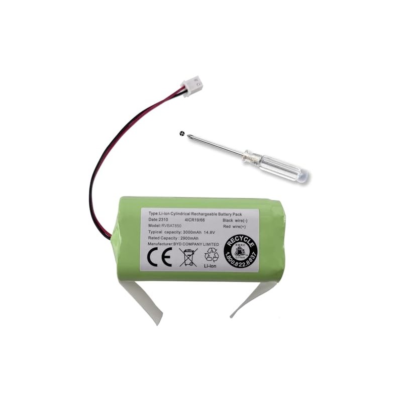 3000mAh Battery RVBAT850 for Shark Ion Robot Vacuum RV850 RV1001