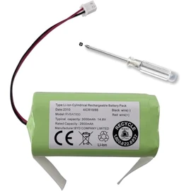 3000mAh Battery RVBAT850 for Shark Ion Robot Vacuum RV850 RV1001 RV1001AE RV1000S RV1100 UR1005AE UR1105ARUS RV2001WD RV2000WD
