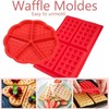 3-teilige Waffelform, Waffelform, Back-DIY-Werkzeuge, Kuchen- und Keks-Backdekorationswerkzeuge, Silikon-Muffinform mit Pinsel