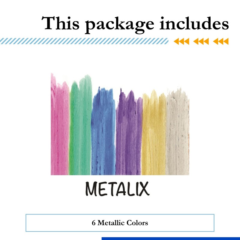 The Pencil Grip Kwik Stix Metalix Paint Pens, Metallic Tempera