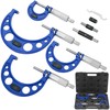 Premium Outside Micrometer Set 0-4" / 0.0001" (0-1"/1-2"/2-3"/3-4") Precision Machinist