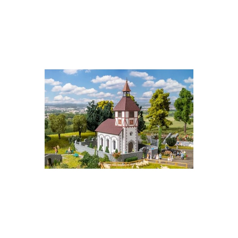 FALLER 130679 - Chiesa del villaggio con Kirchhof, scartamento H0