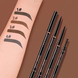 Precision waterproof eyebrow pencil double-head automatic professional makeup eyebrow thin pointed eyebrow 4 colors (#001)