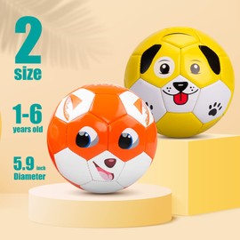 INPODAK Football for Toddlers 1-3, Kids Football, Football Size 2, Garden Game Ball, Football Toys Gift for Boys Girls Outdoor Lawn Beach
