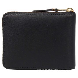 Comme de Garcons SA7100 Classic Wallet, Bifold Wallet, Unisex, Round Zipper, Genuine Leather, Black, Black, Black