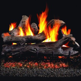 B-HOTTE Gas Fireplace Logs,Ceramic Wood Logs for All Types of Indoor, Gas Inserts, Ventless & Vent Free, Ethanol, Electric, Propane or Outdoor Fireplaces & Fire Pits, Burning Accessories