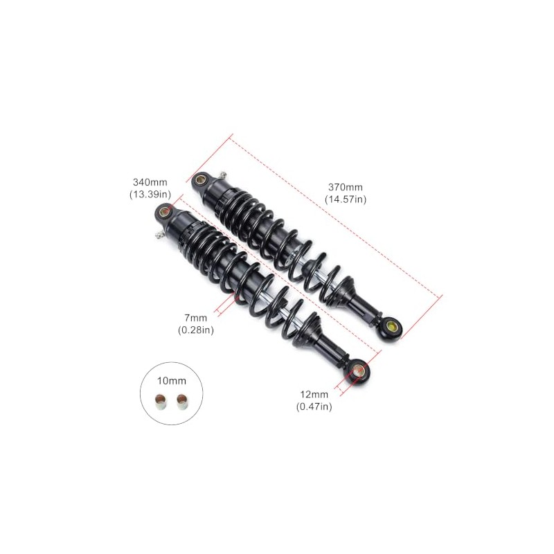 340mm Rear Shock Absorber Suspension Motorcycle ATV Quad 7mm Spring