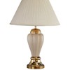 Benicabaly Elegant 27" Tall Ceramic Table Lamp with Ivory Linen