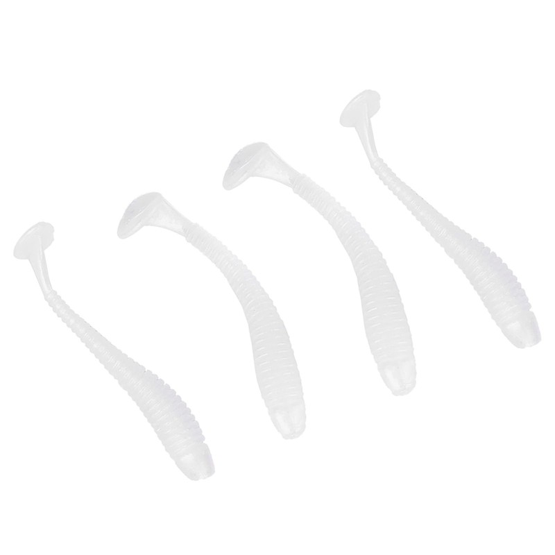 VBESTLIFE 50PCS 5cm Fishing Lures, Soft Plastic T Tail Grub
