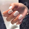 modelones Uñas postizas Modelones Pure White para mujer, cortas y